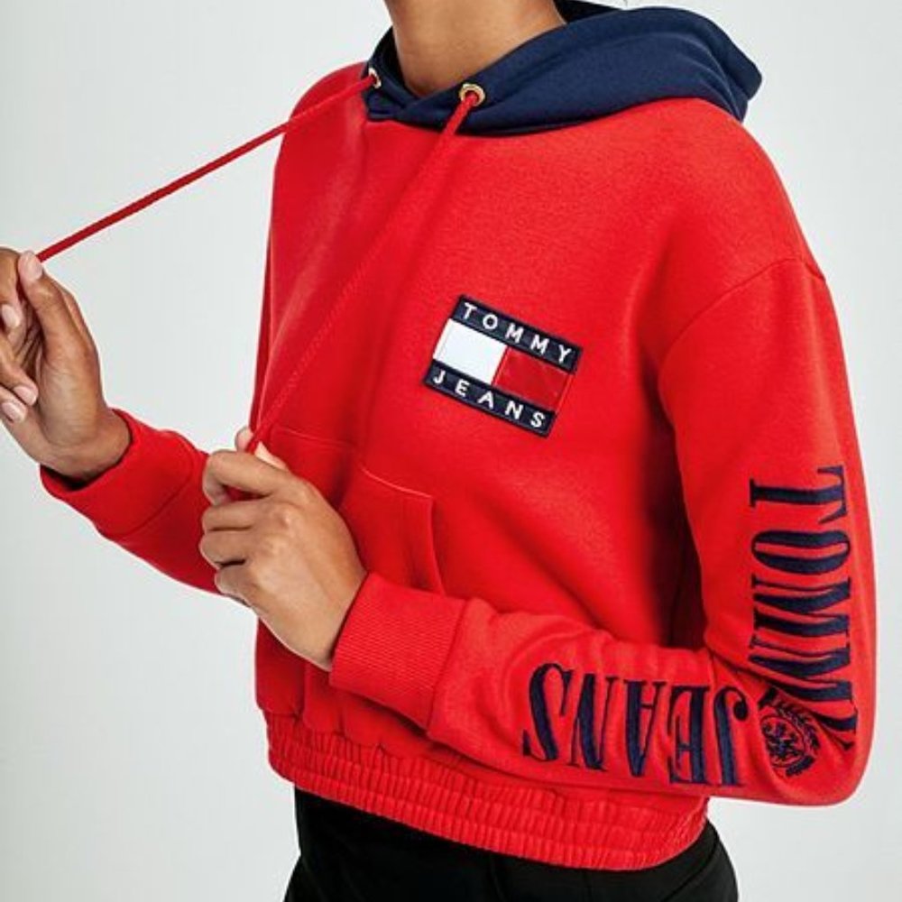 Tommy Jeans '90s Block Color Cropped Hoodie